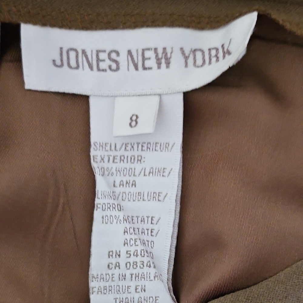 Jones New York Olive Green Fully Lined Wool Skirt